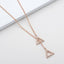 14K Gold Fashion Triangle Geometric Necklace with Real Diamond