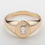 14K Gold Baguette Cut Real Diamond Vintage Ring
