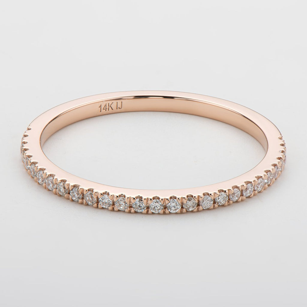 14K Gold Real Diamond Fashion Half Eternity Ring