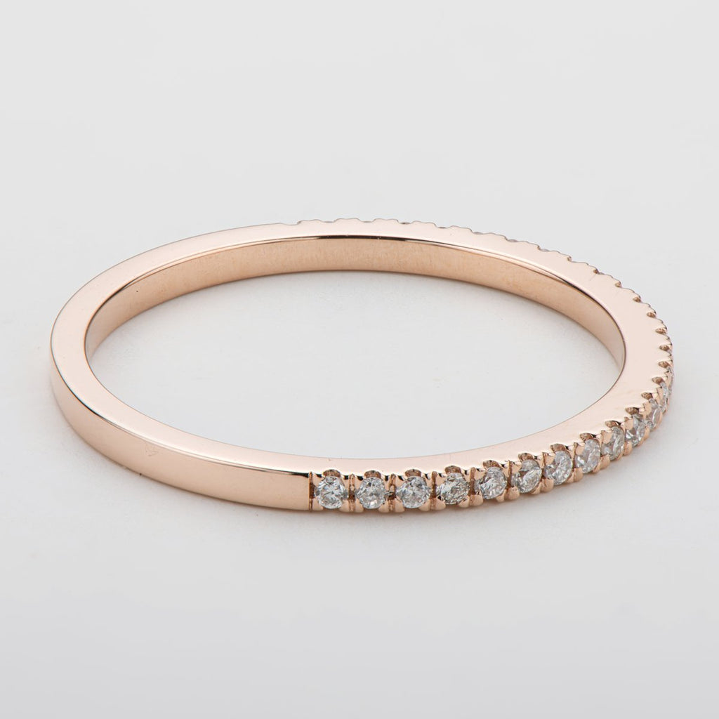 14K Gold Real Diamond Fashion Half Eternity Ring