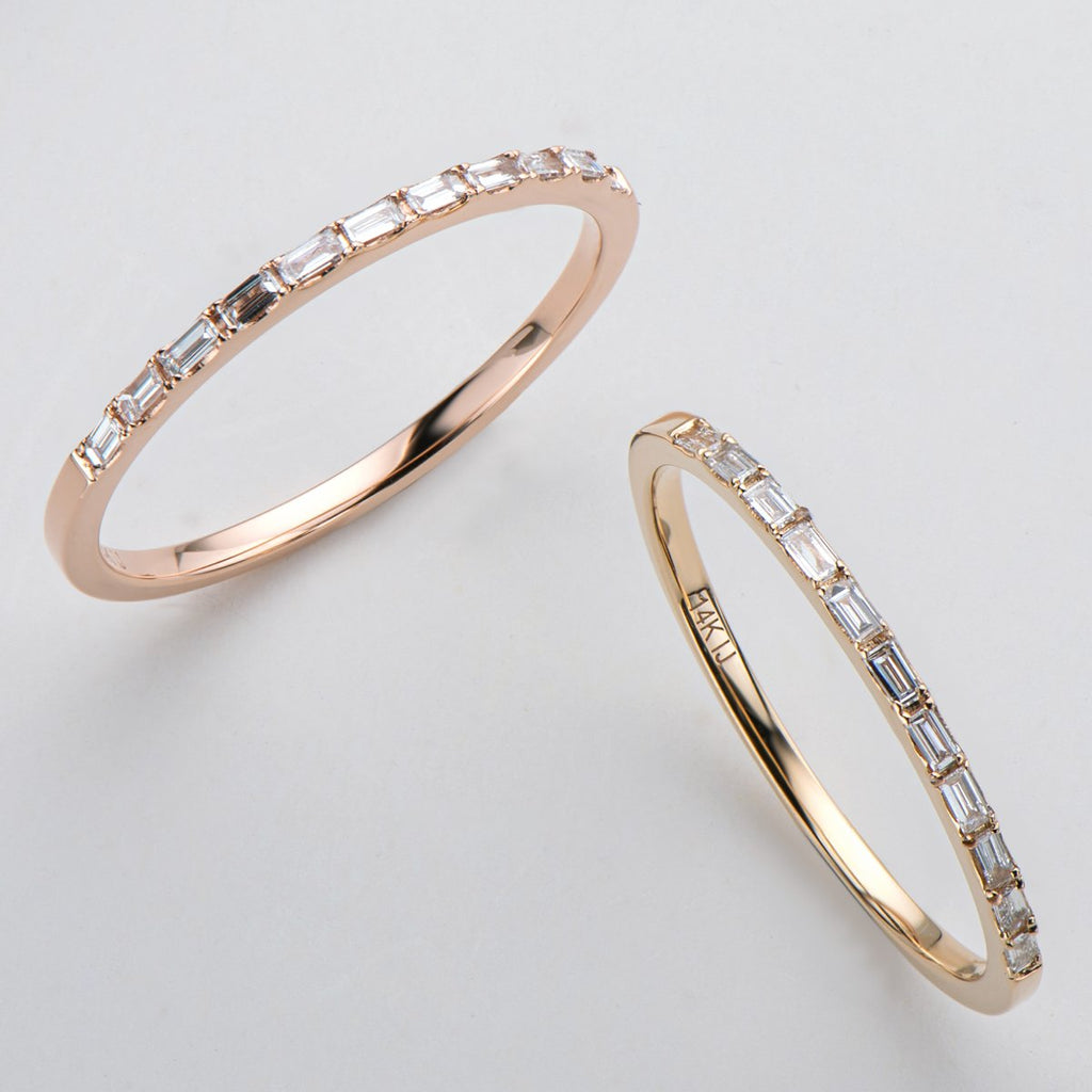 14K Gold Real Diamond Baguette Cut Fashion Ring