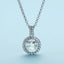 Halo Round Cut Created Diamond Pendant Necklace