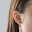 925 Silver 8*8mm Cubic Zirconia Heart Shape Hook Earrings