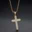 Created Diamond Cross Hip Hop Long Chain Pendant Necklace 23.62''