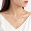 Classic Round Created White Diamond Pendant Necklace