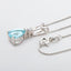 Pear Shaped Natural Blue Topaz/Citrine Gemstone Pendant Necklace