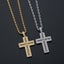 Created Diamond Cross Hip Hop Long Chain Luxury Pendant Necklace 23.62''