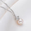Sterling Silver 9-10mm Freshwater White Pearl Pendant Necklace