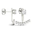 925 Sterling Sliver/14K/18K White Gold Round Cut 4.5mm Moissanite Diamond Drop Earrings