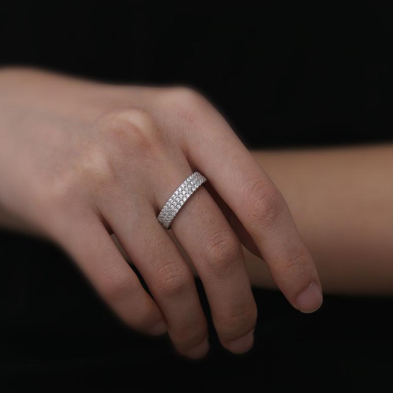Round Cut Created Diamond Full Eternity Ring