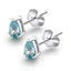 Pear Sky Blue Topaz Stud Earrings