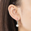 White Freshwater Pearl & Created Diamond Michelle Earrings- Various Colors