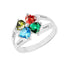Personalized Four Birthstone Mothers Ring