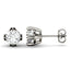 925 Sliver/14K/18K 4.5mm/5.5mm/6.0mm/6.5mm/7.0mm Round Triple Prong Solitaire Stud Earrings
