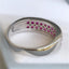 Round Cut Pink Created Diamond Ring