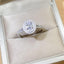 Oval Cut Created Diamond Double Halo Ring