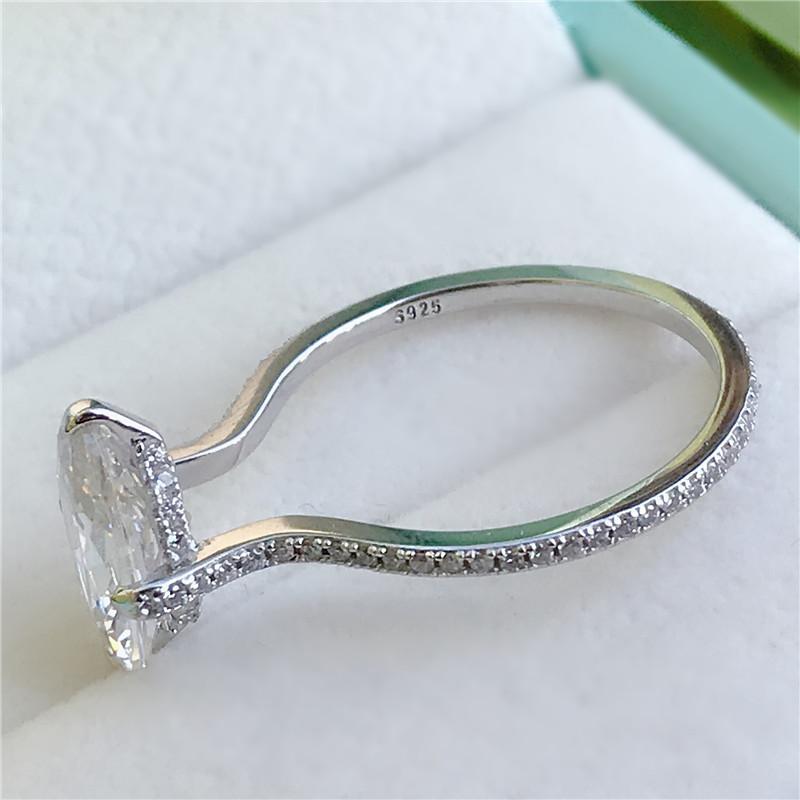 Oval Cut Created Diamond Ring