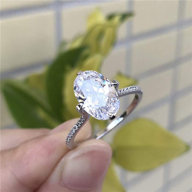 Oval Cut Created Diamond Ring