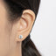 Round Cut 6.5mm/8mm Created Diamond Stud Earrings
