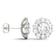 925 Sliver/14K/18K Gold 6.5mm Round Moissanite Diamond Halo Stud Earrings