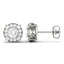 925 Sliver/14K/18K Gold 5.0mm Round Moissanite Diamond Halo Stud Earrings