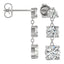 925 Sterling Sliver/14K/18K Gold Round 2.4CTTW Moissanite Diamond Drop Earrings