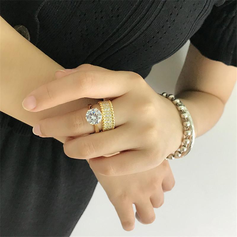 Round Cut Created Diamond Bridal Ring Sets