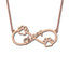 18K Rose Gold Infinity Circle Engraved Name Necklace Paw Dog Pendant