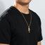 Full Created Diamond Cross Hip Hop Men Pendant Necklace 23.62''