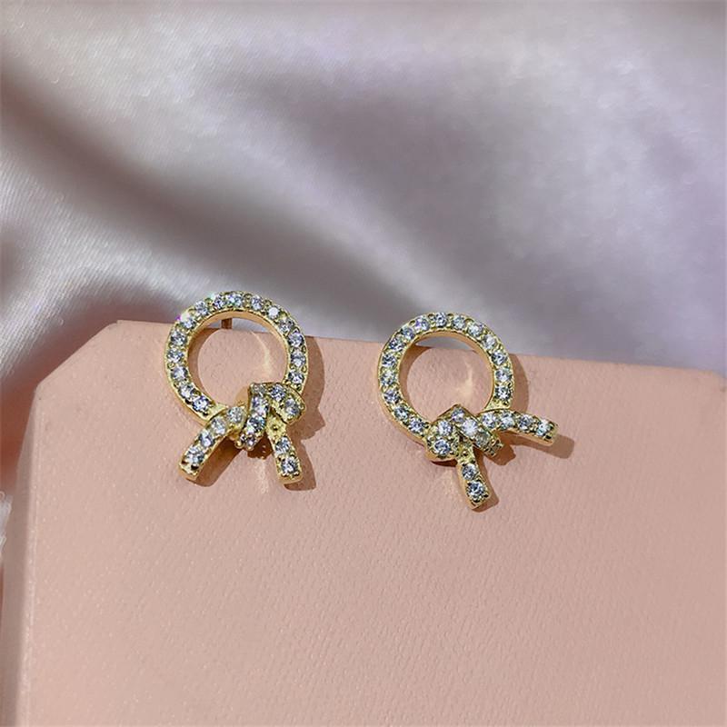 Round Cut Created Diamond Stud Earrings
