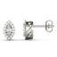 925 Sterling Sliver/14K/18K Gold Marquise 4x8mm Moissanite Diamond Stud Earrings