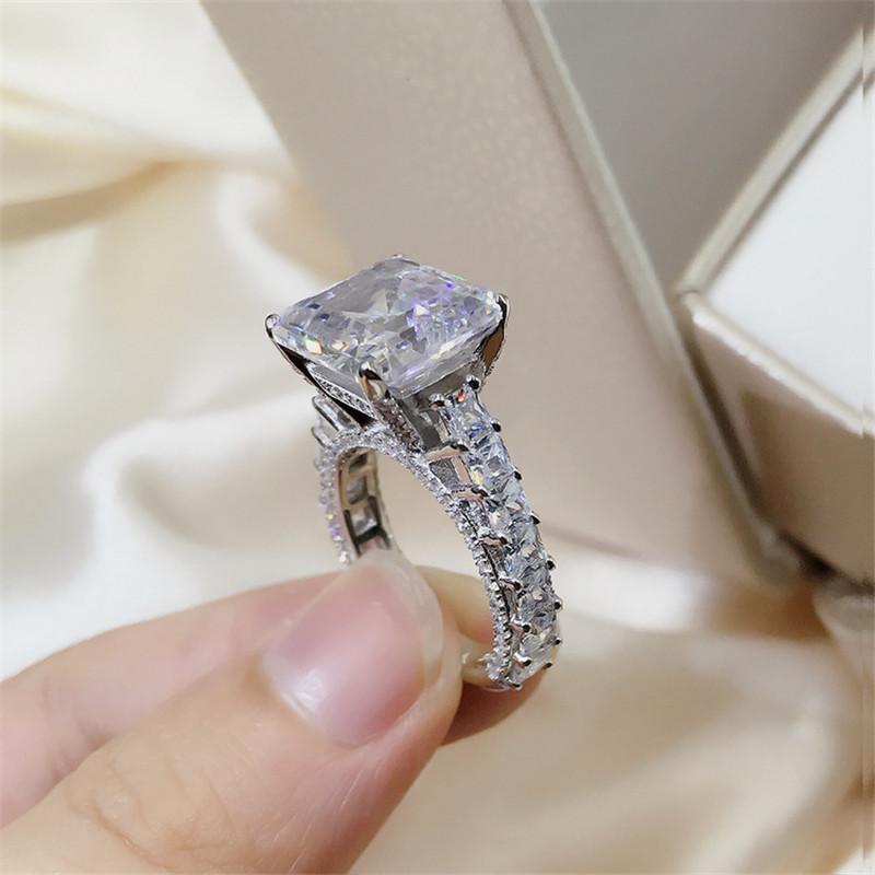Asscher Cut Created Diamond Ring