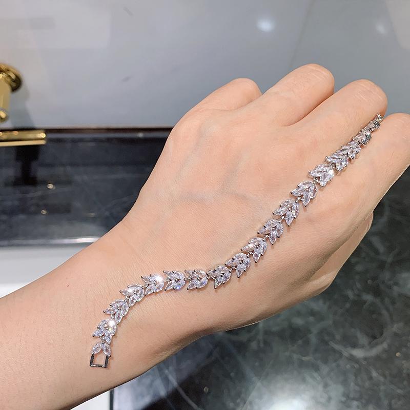 Marquise Cut White Created Diamond Fashion Tennis Bracelet