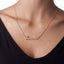 Birthstone 18K Gold Planting Name Necklace Jewelry Birthday Gift for Women Girls
