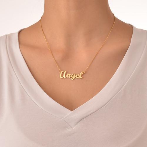 Script Name Necklace Personalized 18k Gold plated
