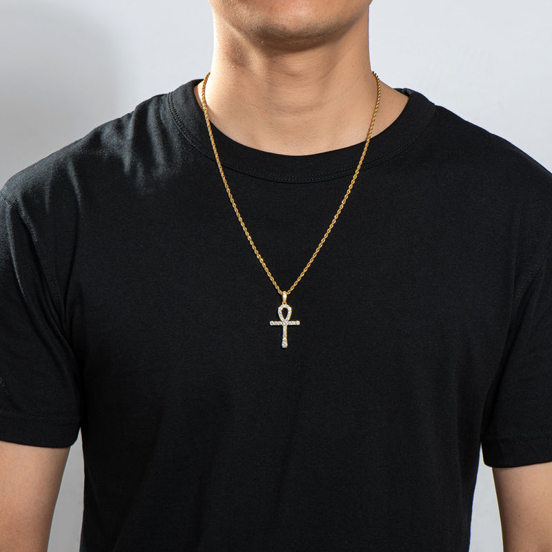 Created Diamond Hip Hop Personalized Rope Chain Pendant Necklace 23.62''