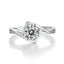 1.0ct/2.0ct Round Cut Moissanite Diamond Solitaire Ring Adjustable Size - ZULRE