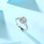 Halo Round Brilliant Moissanite Diamond Ring with Adjustable Size