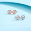 Classic Round Cut Moissanite Diamond Stud Earrings Bracelet Necklace Jewelry Sets