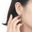 18K Gold Genuine Black Tahitian South Sea Cultured Pearl Hook Earring for Women