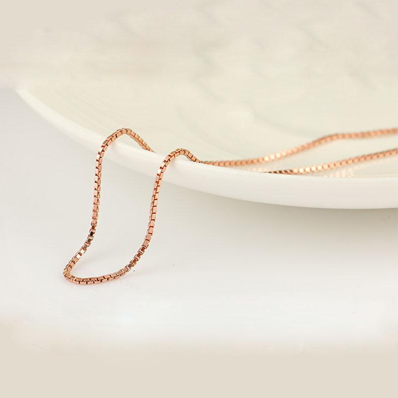 925 Sterling Silver Box Chain Necklace