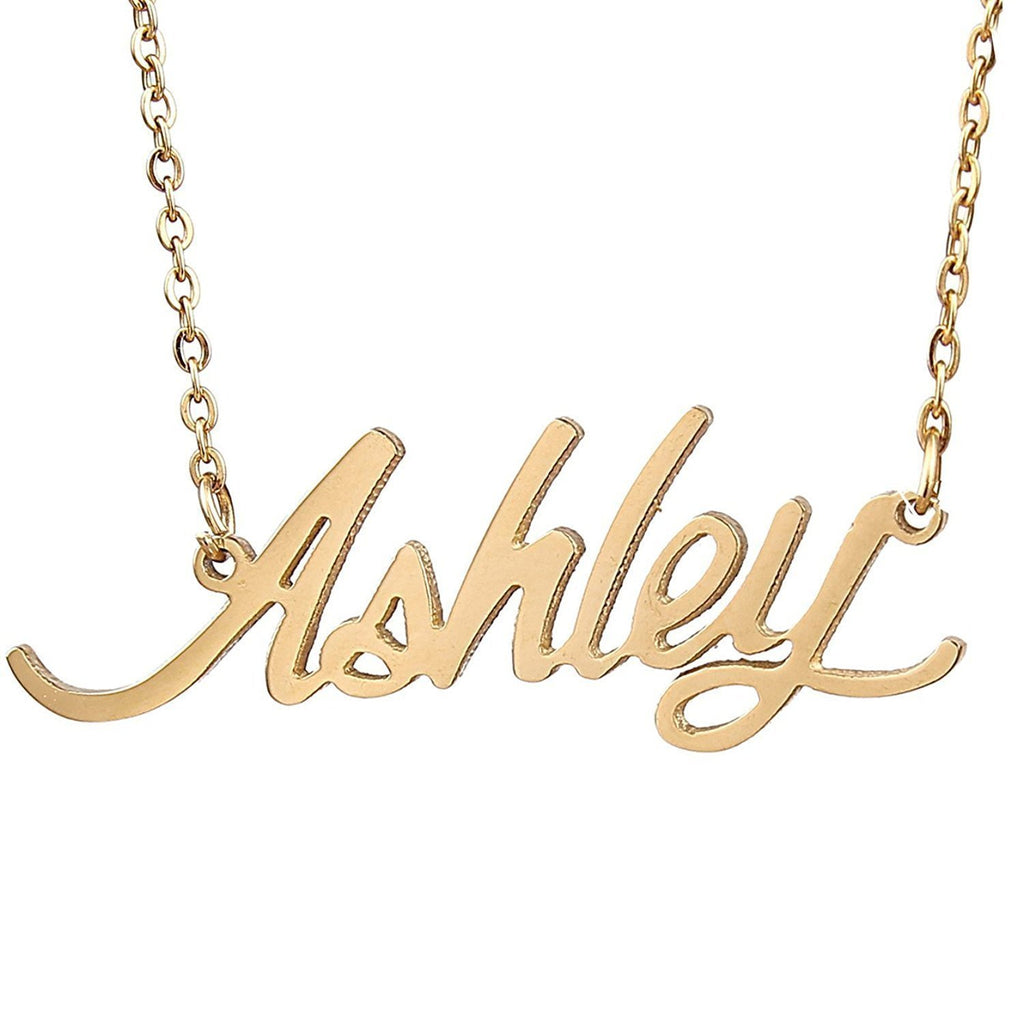 Personalized Initial Nacme Necklaces 18K Gold Plated Jewelry