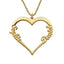 Personalized Two Name Heart Necklace for Women 18K Gold Plated