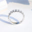 14K/18K White Gold Round Cut Moissanite Diamond Half Eternity Ring