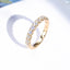 14K/18K Yellow Gold Round Cut Moissanite Diamond Half Eternity Ring