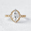 14K/18K Gold Oval Cut 1.5ct Moissanite Diamond Vintage Ring