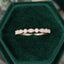 14K/18K Gold Round Cut Moissanite Diamond Vintage Half Eternity Band Ring