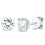 14K/18K Gold 5mm Round Cut Moissanite Diamond Simple Stud Earrings