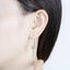 14K/18K Gold 6.5mm 1 Carat Round Moissanite Diamond Curved Hoop Earrings