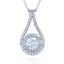 14K/18K Gold 6.5mm Round Cut Moissanite Diamond Halo Forever Classic Pendant Nacklace 18''